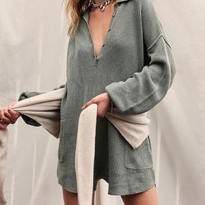 Free people picnic romper in sage